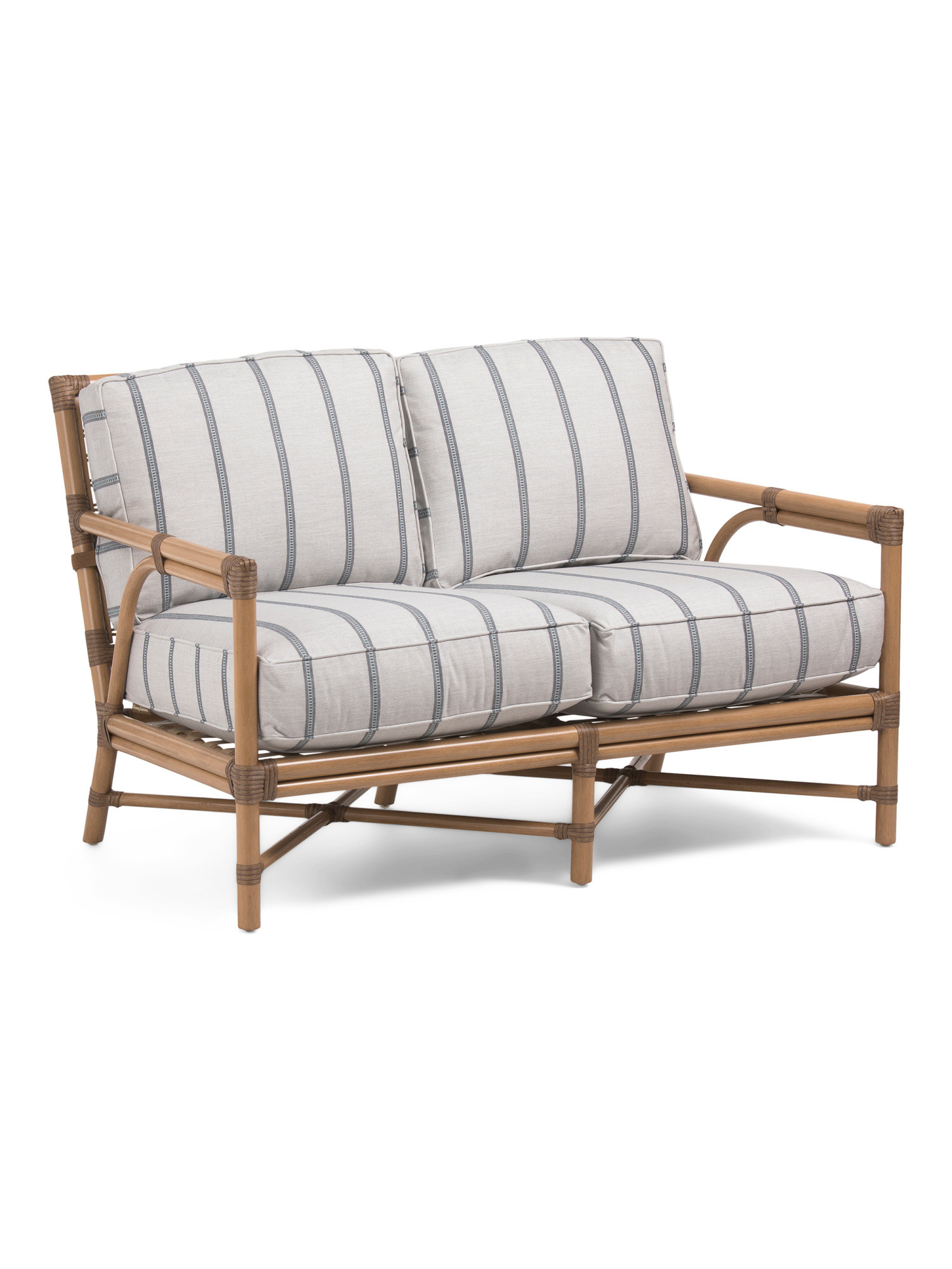 51.5x33 Outdoor Key Largo Sunbrella Fabric Aluminum Frame Love Seat | TJ Maxx