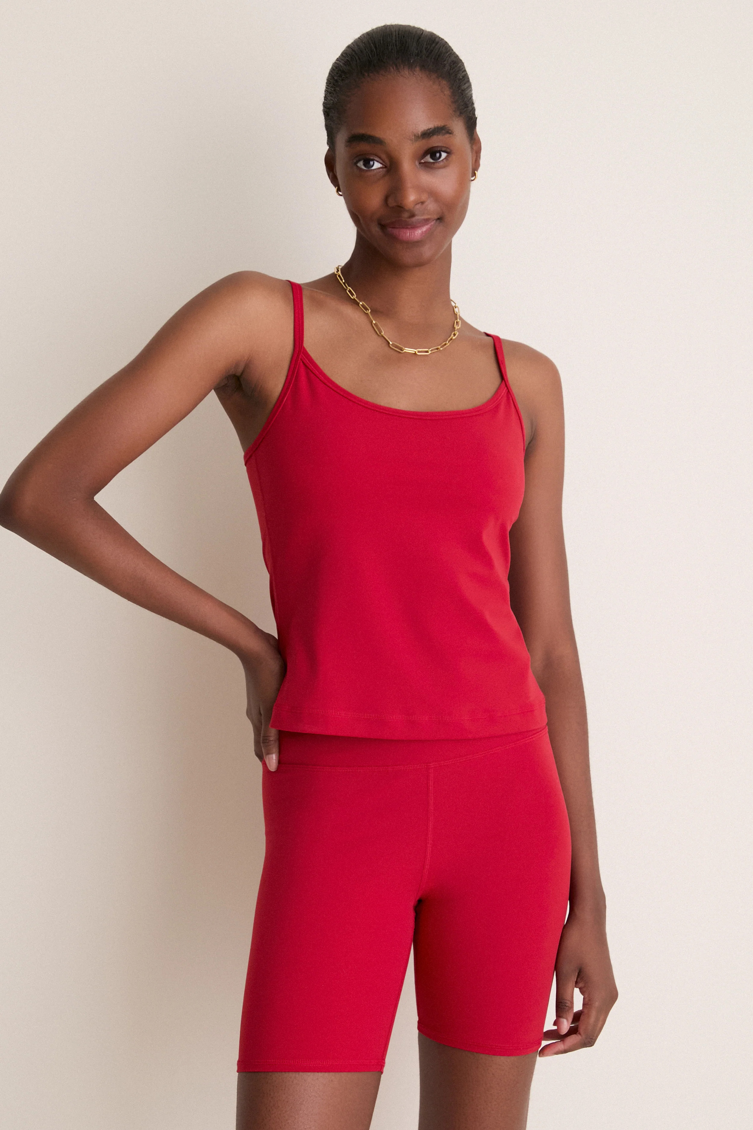 Red Compression Spandex Sofia Cami | Tuckernuck (US)