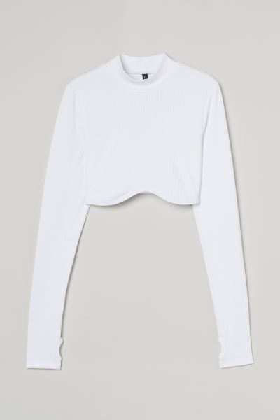 Langärmeliges Kurzshirt | H&M (DE, AT, CH, NL, FI)