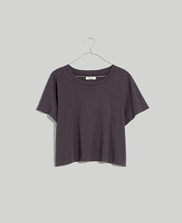 Softfade Cotton Boxy-Crop Tee | Madewell | Madewell