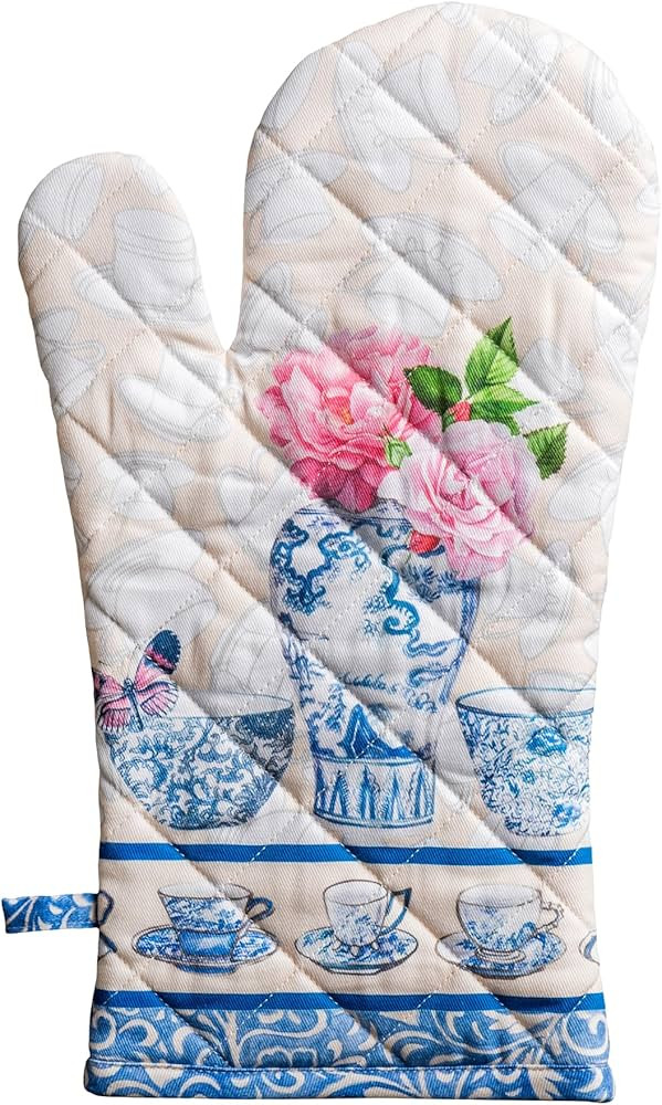 Maison d'Hermine Oven Gloves 100% Cotton Oven Mitt 7" x 13" with Loop Heat Resistant BBQ Cooking ... | Amazon (US)
