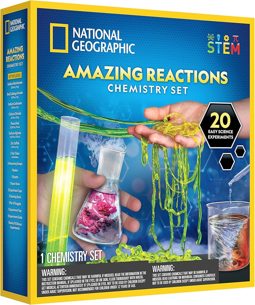 NATIONAL GEOGRAPHIC Chemistry Set for Kids - Chemistry Kit with 20 Science Experiments, Make Glow... | Amazon (CA)