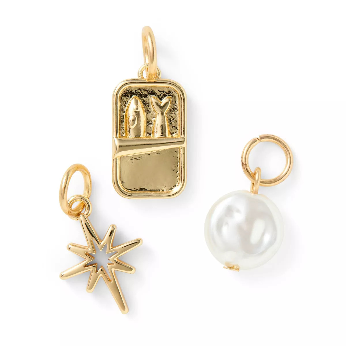 Small 3pc Cat Theme Charm Set - Gold - The Cuddle Collab | Target
