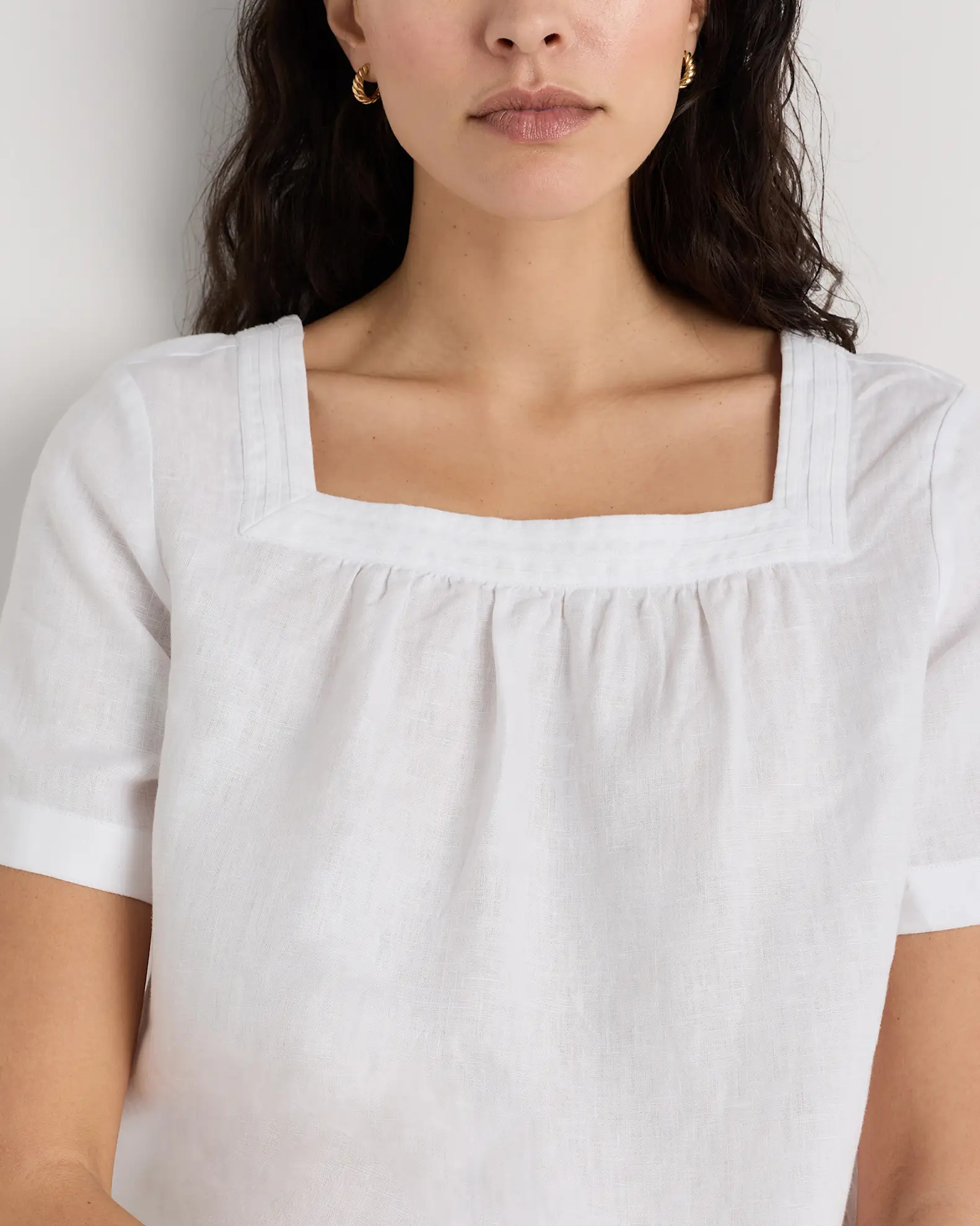 100% European Linen Square Neck Swing Top | Quince
