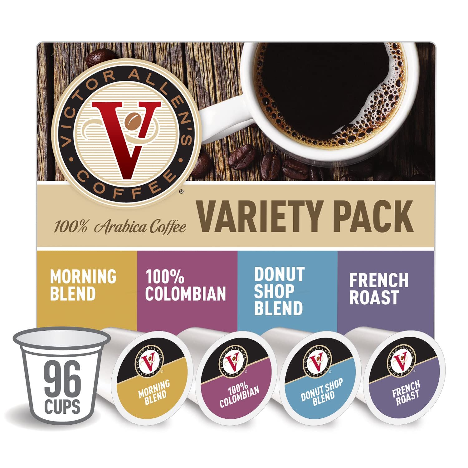 Donut Shop, Morning Blend, 100% Colombian, and French Roast Variety Pack for K-Cup, Keurig 2.0 Brewe | Amazon (US)