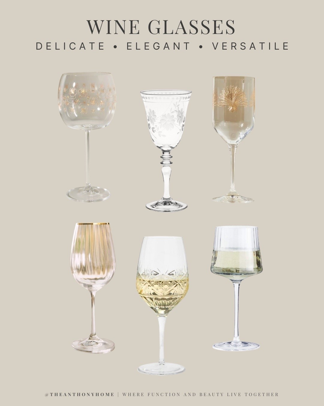 Pretty wine glasses with delicate bowls and thin stems are one of my favorite ways to elevate an everyday table. 

I use them for dinner parties, holidays, and ordinary meals at home. 

My collection has been gathered over many years of hosting and secondhand shopping, so some of the linked glasses are exact matches and others are the closest lookalikes I could find.

#LTKfoodie #LTKHome