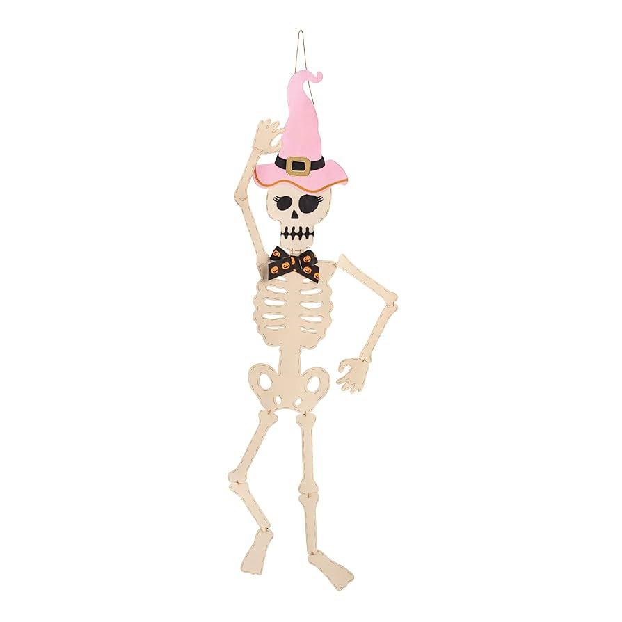 Mud Pie Halloween Girl Skeleton Door Hanger | Amazon (US)