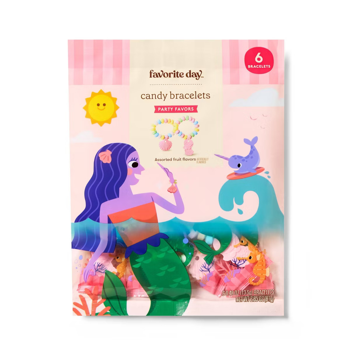 Mermaid Candy Bracelets Party Favors - 2.85oz/6ct - Favorite Day™ | Target