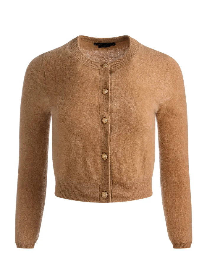 DOLLIE BRUSHED CASHMERE CARDIGAN | Alice + Olivia