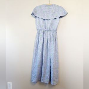 Coco Shop Blue Embroidered Collared Midi Dress | Poshmark
