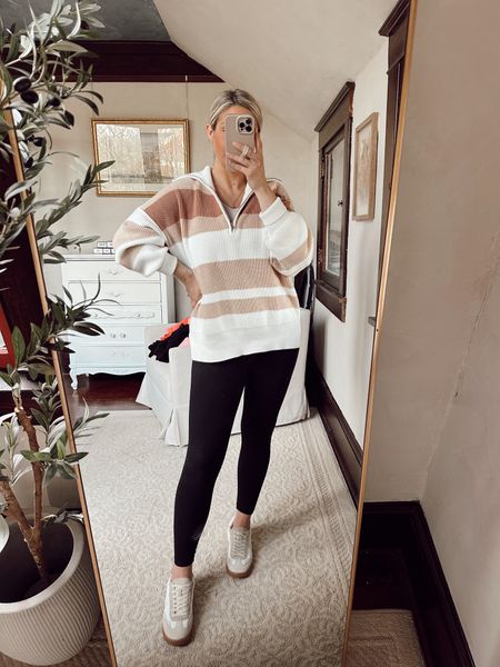 Aerie quarter zip sweatshirt on sale for $27! Favorite neutral sneakers. Easy casual outfit


#LTKshoecrush #LTKsalealert