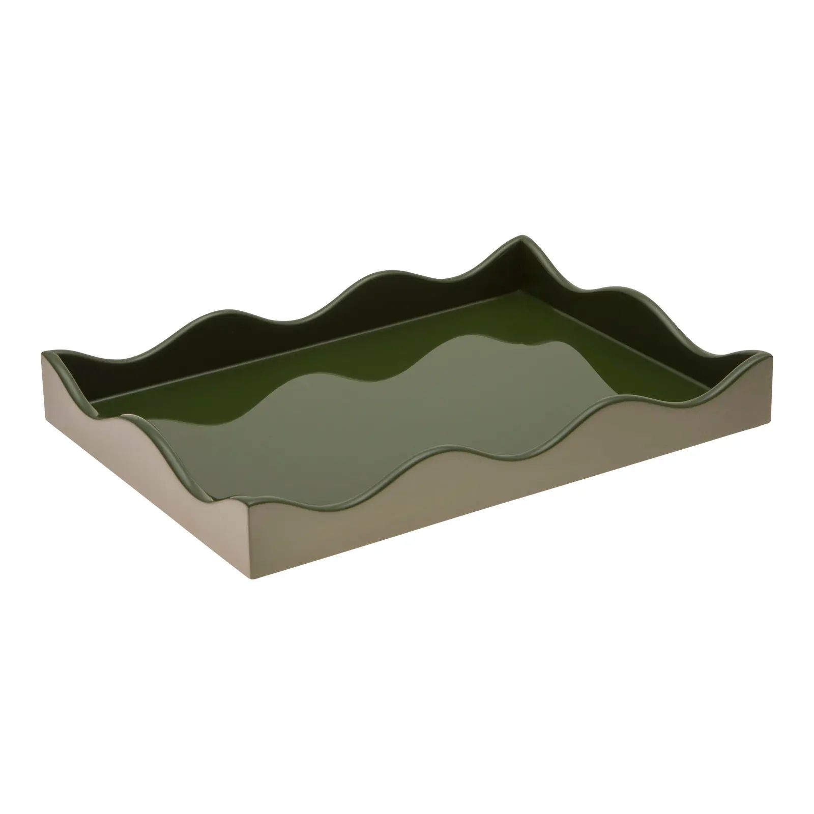 Rita Konig for The Lacquer Company Belles Rives Medium Olive Tray | Chairish
