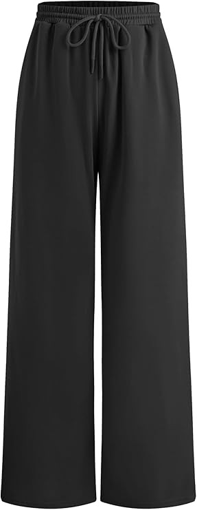 CIDER Women’s Wide Leg Sweatpants - High Waisted Straight Leg Casual Lounge Sweat Pants with Po... | Amazon (US)