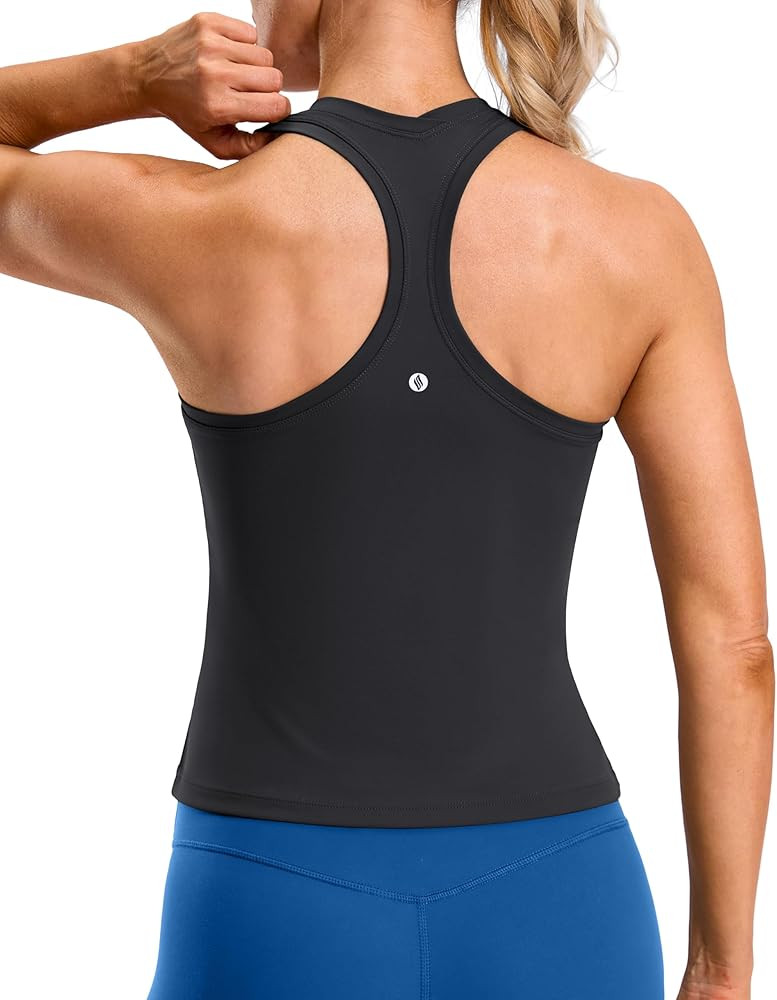 Amazon.com: SANTINY Workout Tank Tops for Women Racerback Yoga Gym Tennis Running Athletic Tops S... | Amazon (US)