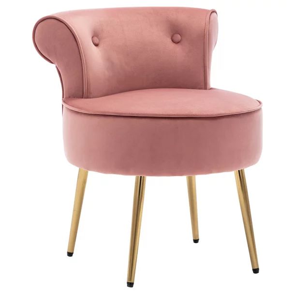 Duhome Dressing Chair Dressing Stool Ottoman Velvet Tufted Pink 1 Pcs | Walmart (US)