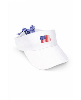 Bits & Bows Girls Bits and Bows American Flag Bow Visor - Macy's | Macy's