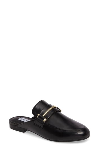 Women's Steve Madden Kera Flat Loafer Mule, Size 5.5 M - Black | Nordstrom