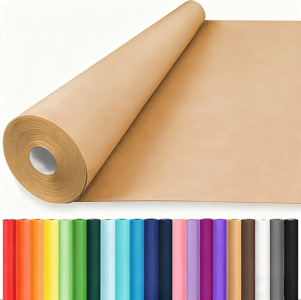 Vanhench 36"x 2520" (210') Brown Kraft Paper Roll for Bulletin Board Paper, Wrapping Paper, Craft... | Amazon (US)