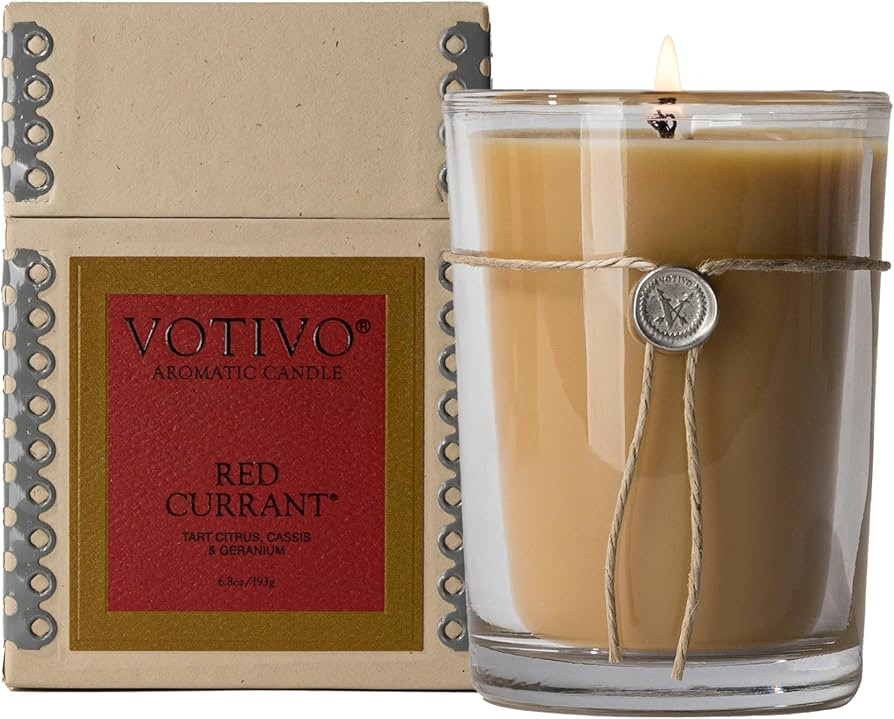 Votivo Red Currant 6.8 oz Aromatic Candle | Soy Wax Blend | Luxury Glass Jar Scented Candle & Box... | Amazon (US)