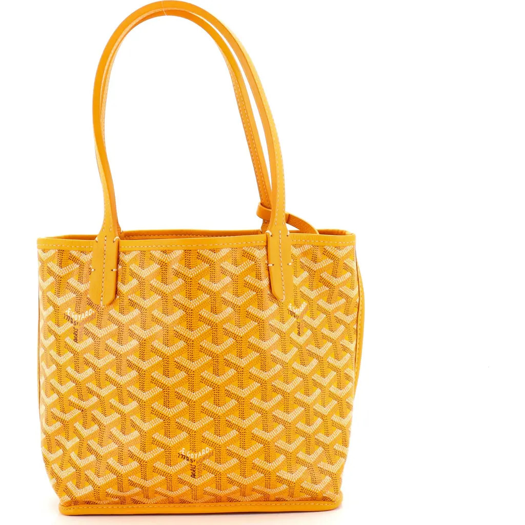 Pre-Owned Goyard Anjou Reversible Tote Coated Canvas Mini in Yellow at Nordstrom, Size X-Small | Nordstrom