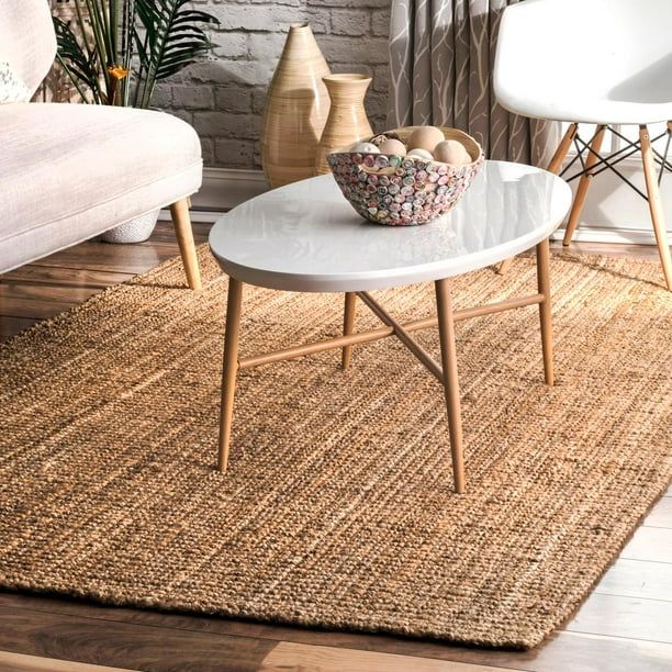 nuLOOM Handwoven Ashli Solid Jute Area Rug - Walmart.com | Walmart (US)