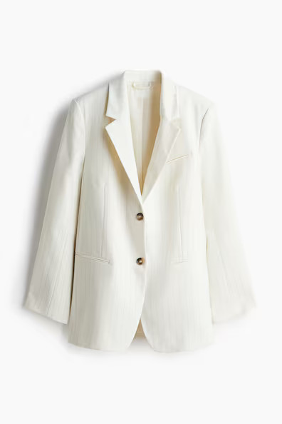 H & M - Loose Fit Blazer - White | H&M (AU)