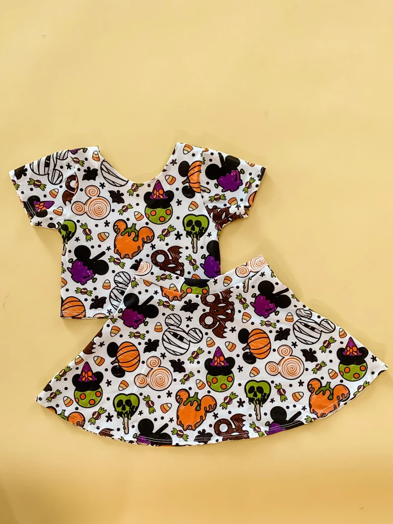 Park Halloween Treat Skirt and Crop, Mickeys Halloween Outfit, Girls Disney Outfits - Etsy | Etsy (US)