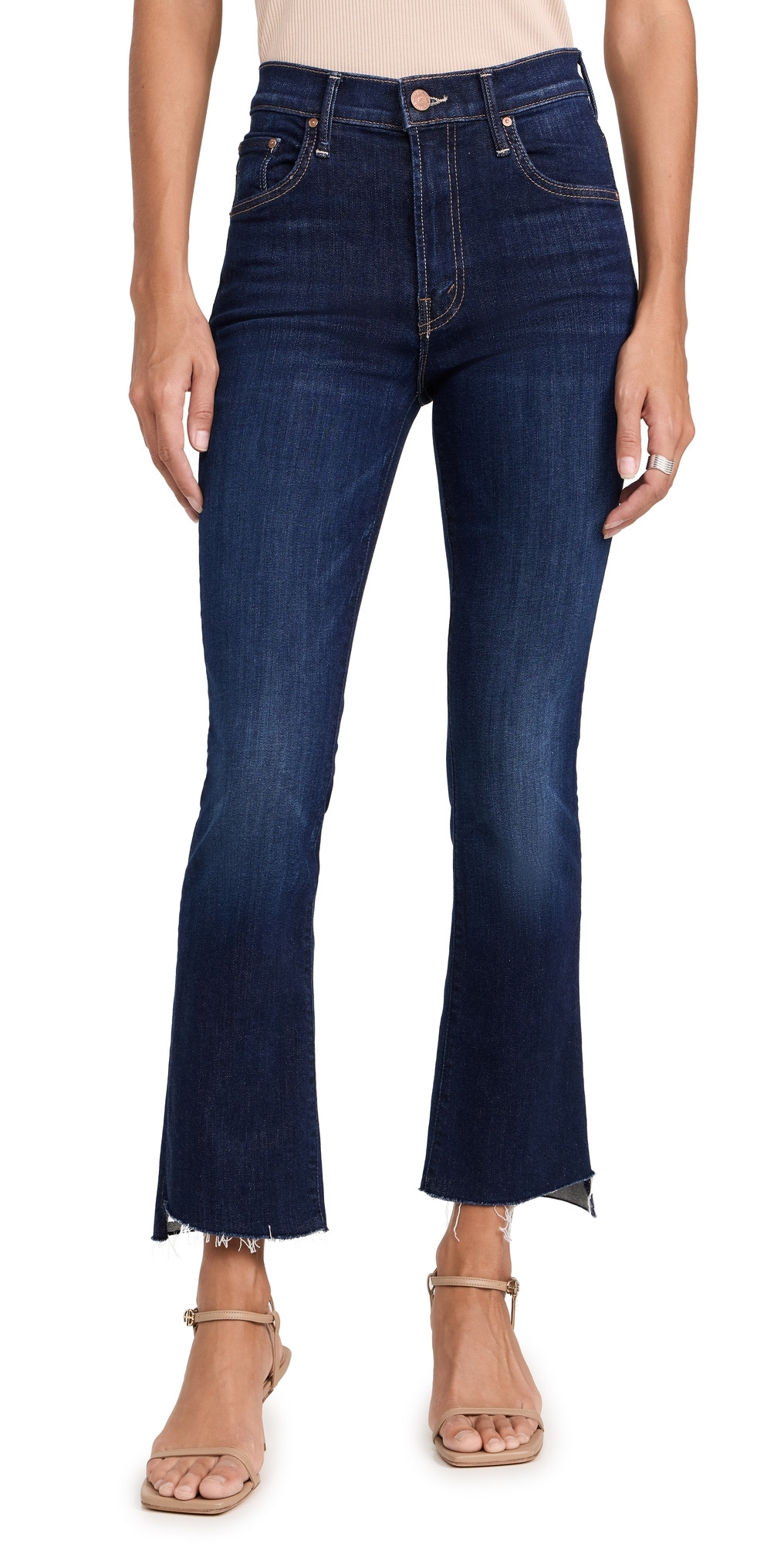 MOTHER The Insider Crop Step Fray Jeans Off Limits 31 | Shopbop