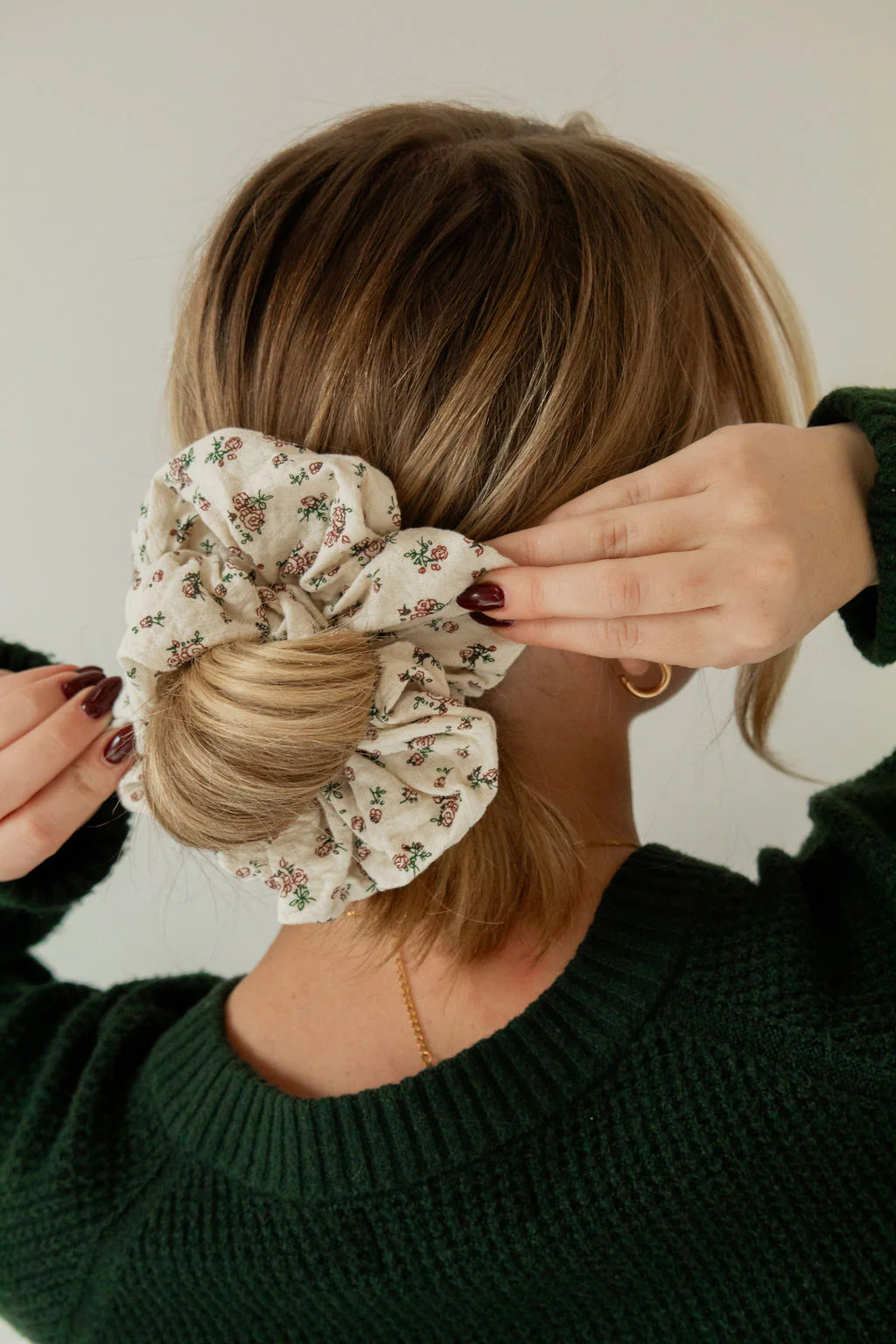 Jumbo Holiday Floral Scrunchie | Shop Andi