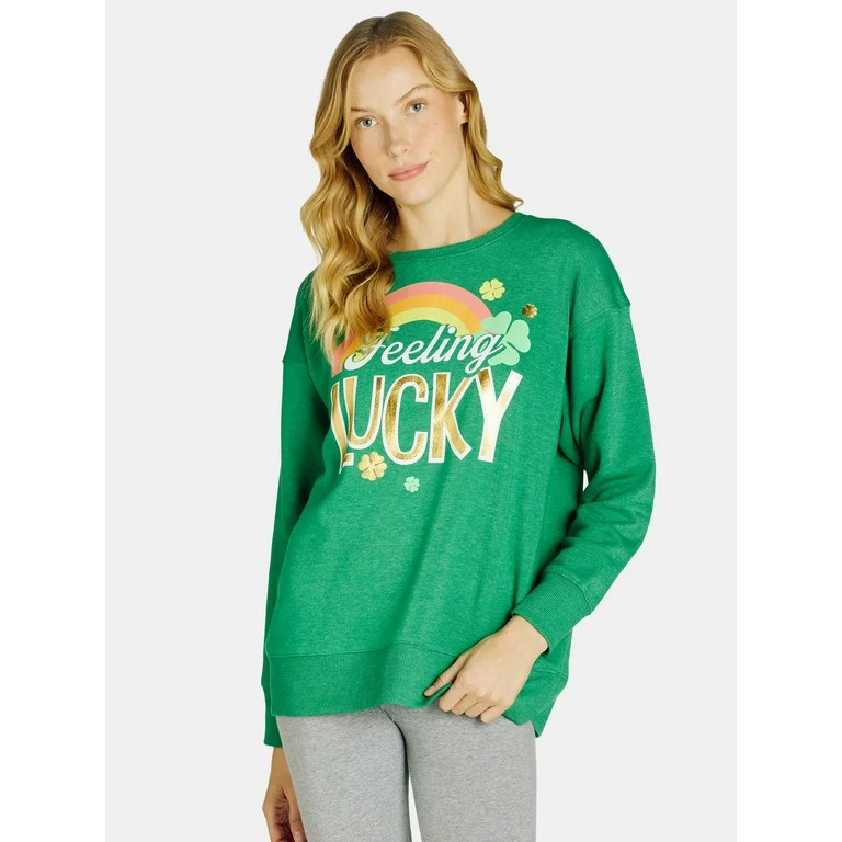 St. Patrick’s Day Women's Graphic Sweatshirt from Way to Celebrate, Sizes S-XXXL - Walmart.com | Walmart (US)