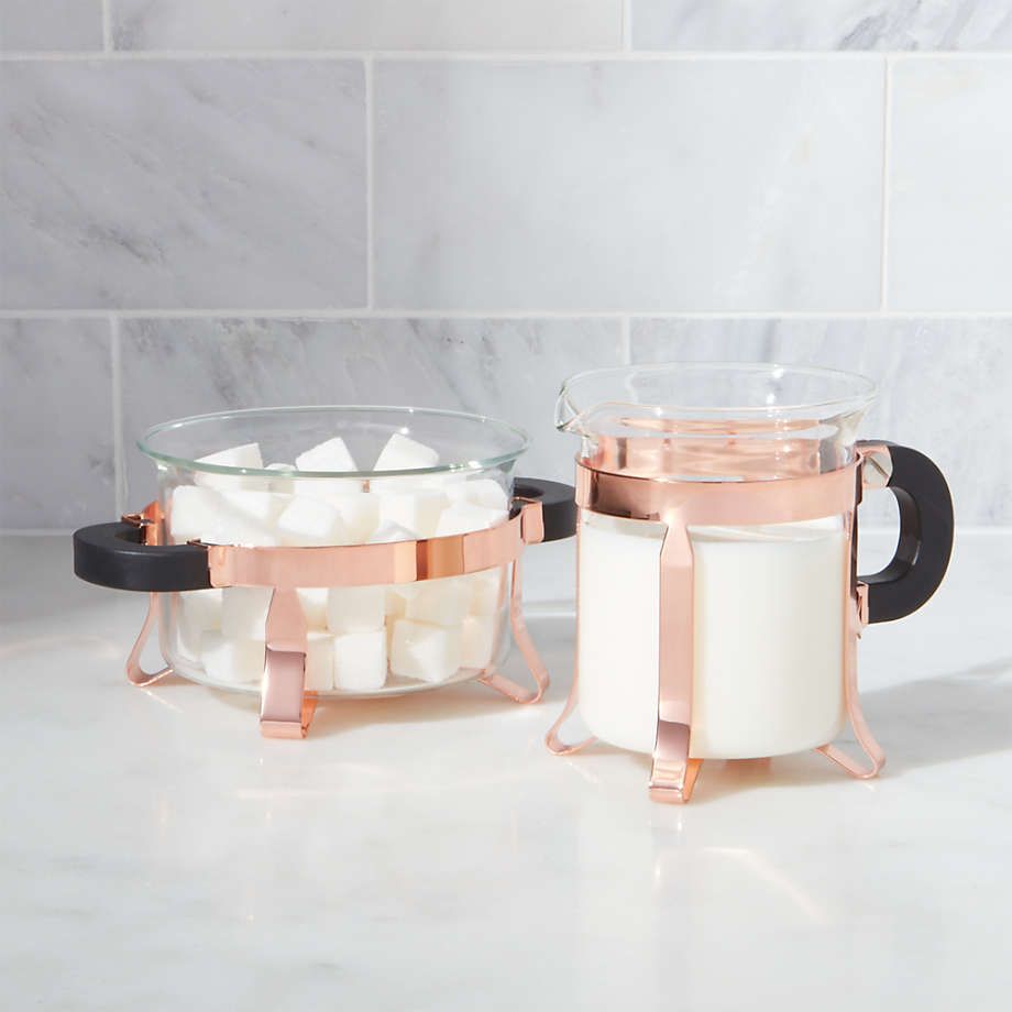 Bodum Copper Cream and Sugar Set + Reviews | Crate & Barrel | Crate & Barrel