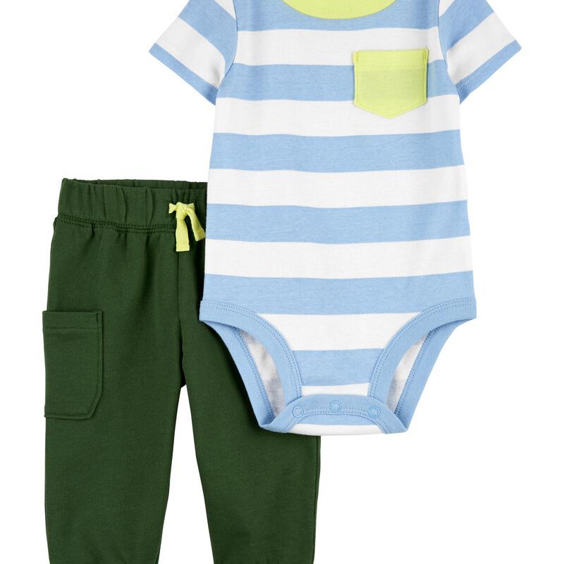 Baby 2-Piece Striped Bodysuit Pant Set | Carter's