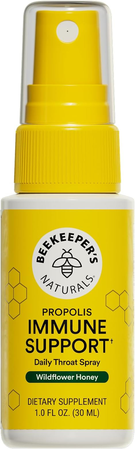 Propolis Throat Spray by Beekeeper's Naturals - 95% Bee Propolis Extract, Natural Immune Support ... | Amazon (US)