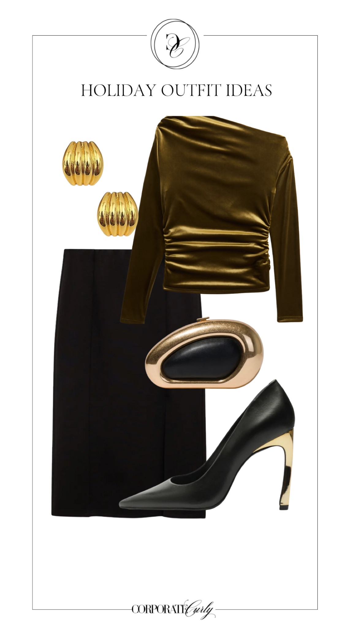 Elevate your work holiday party look with this luxurious velvet asymmetrical top, sleek pencil skirt, and statement Lou Curve pumps! Perfect for a chic and sophisticated vibe.  #HolidayWorkParty #ChicHolidayOutfit #VelvetTop #PencilSkirt #PointedToePumps #HolidayStyle #OfficeToParty #FestiveFashion #SophisticatedLook #WorkToParty



#LTKParties 

#LTKHoliday #LTKWorkwear