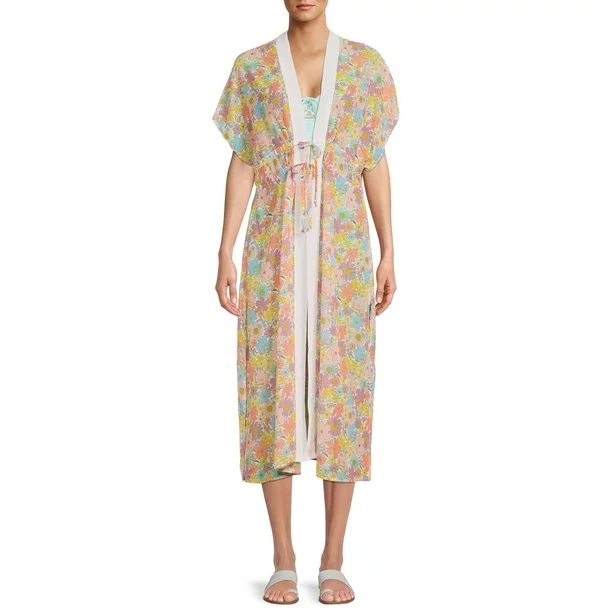 Time and Tru Women's Gathered Waist Dress Cover Up | Walmart (US)
