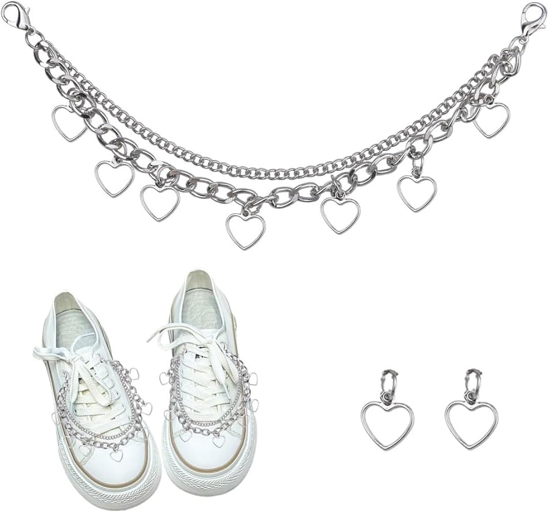 Shoelace Charms for Girls Women Cute Bow Hearts Shoe Charms for Sneakers Shoe Decorations Shoe Ac... | Amazon (US)