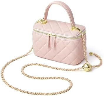 DORIS&JACKY Small Leather Crossbody Purse for Women Mini Top Handle Box Bag | Amazon (US)