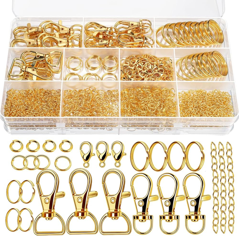 Teenitor 524PCS Key Chain Making Kit, Keychain Making Supplies Keychain Craft Supplies Key Chain ... | Amazon (US)