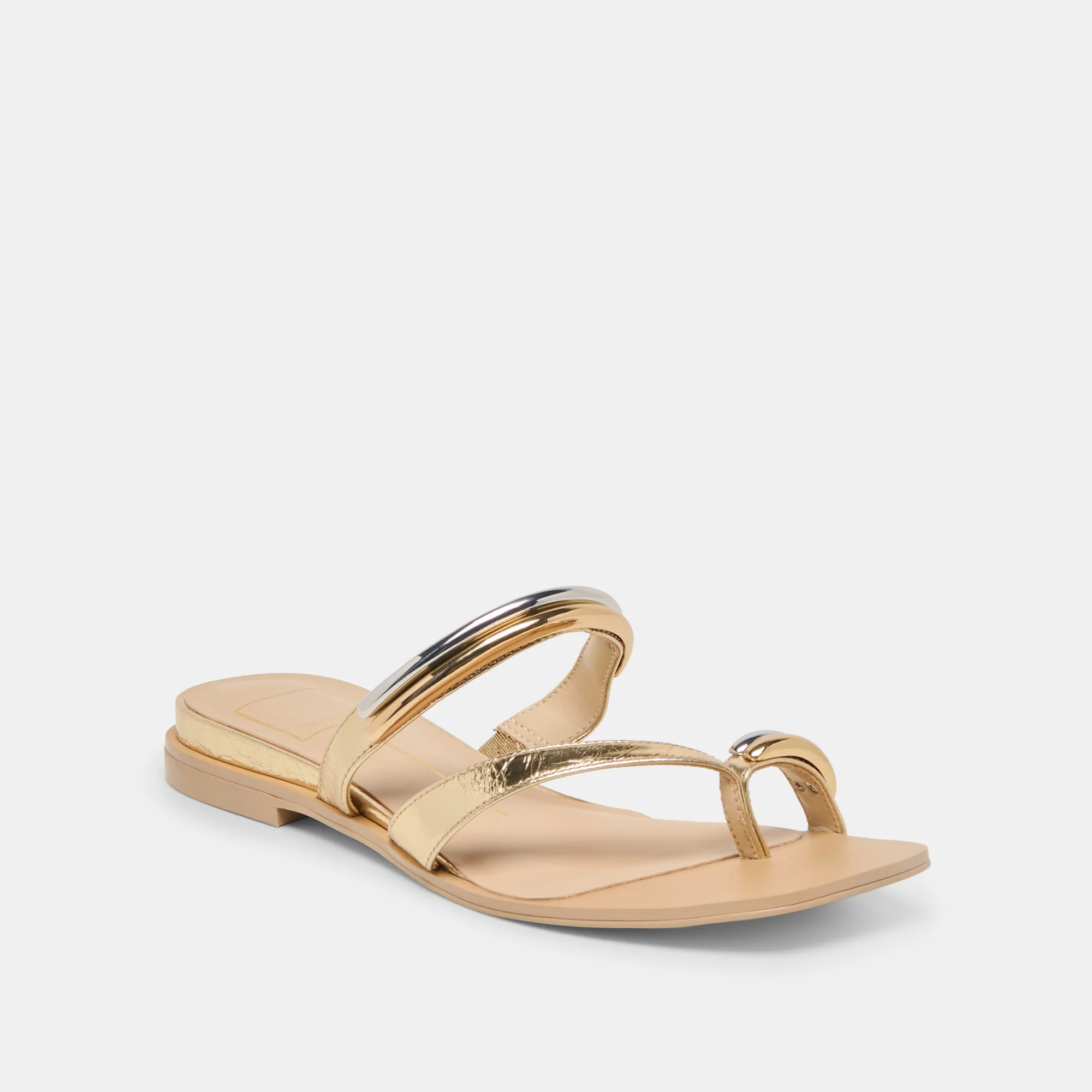 Tarina Gold Leather Sandals | Dolce Vita | DolceVita.com