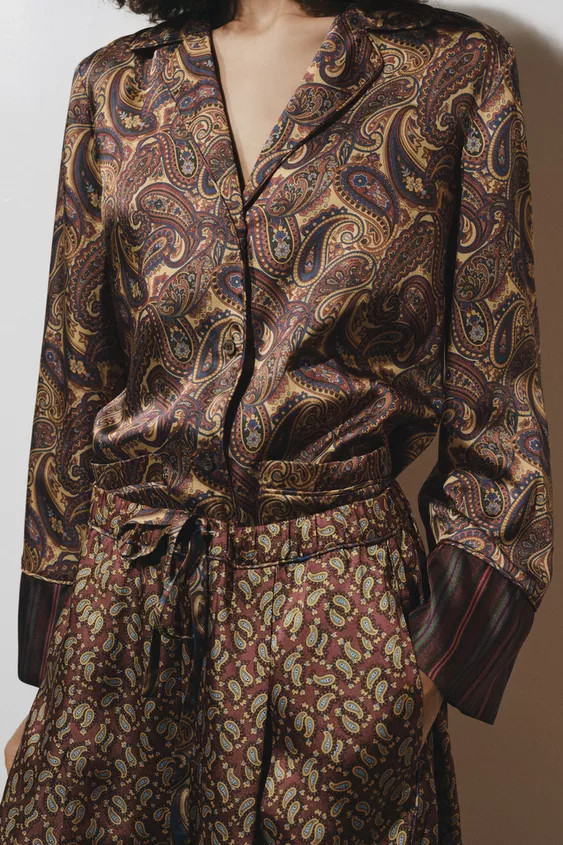 PAISLEY PAJAMA SHIRT ZW COLLECTION | Zara US