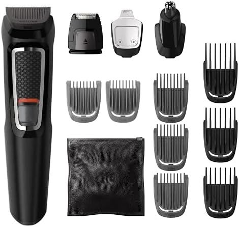 Philips Norelco MG3910/40 Multigroom All-in-One Face and Hair Trimmer Series 3000, 15 attachments | Amazon (US)