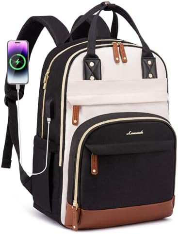 LOVEVOOK Laptop Backpack Women with USB Port Design,17.3 inch Waterproof Work Travel Backpack Com... | Amazon (US)
