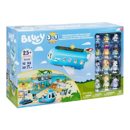 Bluey Transforming Plane 3-in-1 Mega Playset | Walmart (US)