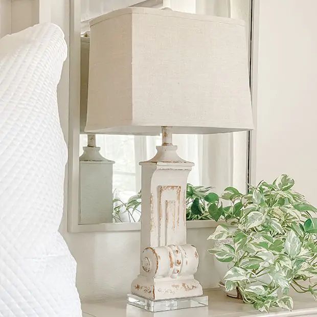 Stately Architectural Table Lamp Single | Antique Farm House