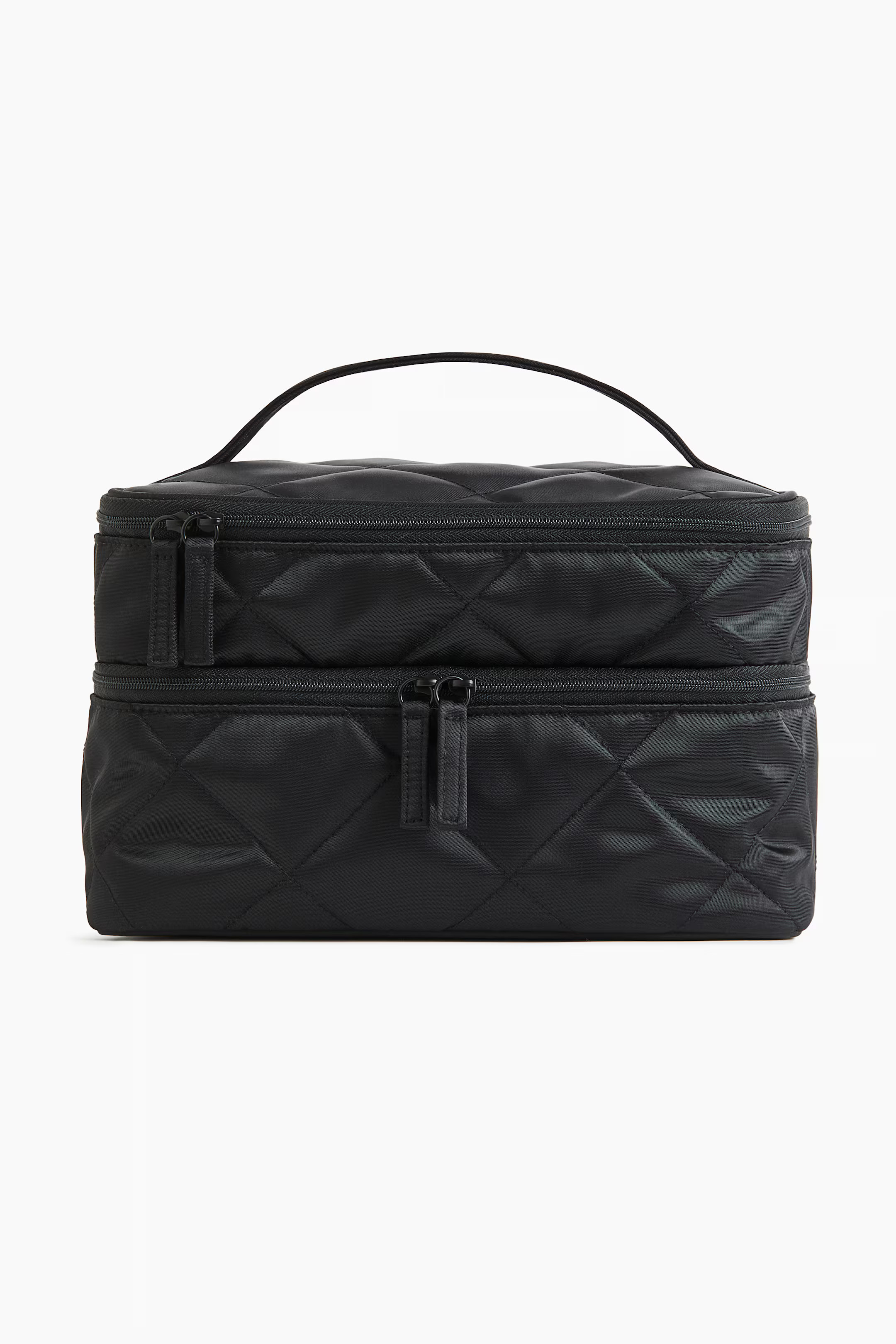 Large Two-tiered Toiletry Bag - Black/quilted - Beauty all | H&M US | H&M (US + CA)