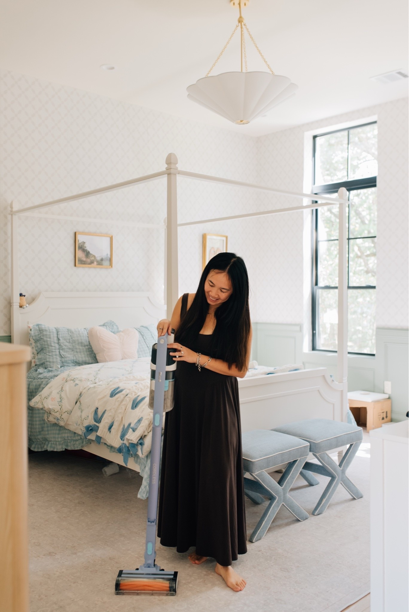 #ad One of my MOST used things during all three of the kids’ bedroom makeovers! 🙌 My @sharkclean Shark Cordless is lightweight, easy to grab, and has the powerful suction I need for everything from construction mess to our everyday cleanup. I especially love that FloorDetect™ automatically adjusts between our rugs and hard floors! Find it at @target! #targetpartner #SharkClean @shop.ltk #liketkit