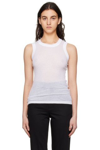 White Crewneck Tank Top | SSENSE