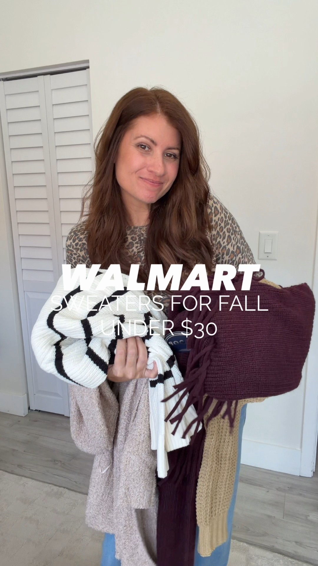 Trying on the sweaters from my recent Walmart unboxing, and you guys… they are so good! 😍 The colors, the textures, the styles, each one is perfect for fall and would make such a cute Thanksgiving look 🍂

Affordable, cozy, and totally on trend: all of these are under $30, which makes them even better 🙌

✨ Follow me at @styledinasnap_ for more Walmart fashion + affordable outfit inspo

Wearing:
Finge sweater - small
Long line cardigan- small
Stripes- medium 
Open knit cable knit- small
Grandpa cardigan- small
Which one’s your favorite — bold color or neutral cozy vibes? 🧡👇

#Walmart #WalmartFashion #Style #AffordableFashion #FallStyle #ThanksgivingOutfit #SweaterWeather #StyledInASnap #BudgetFinds #EverydayStyle

#LTKOver40 #LTKStyleTip #LTKHoliday