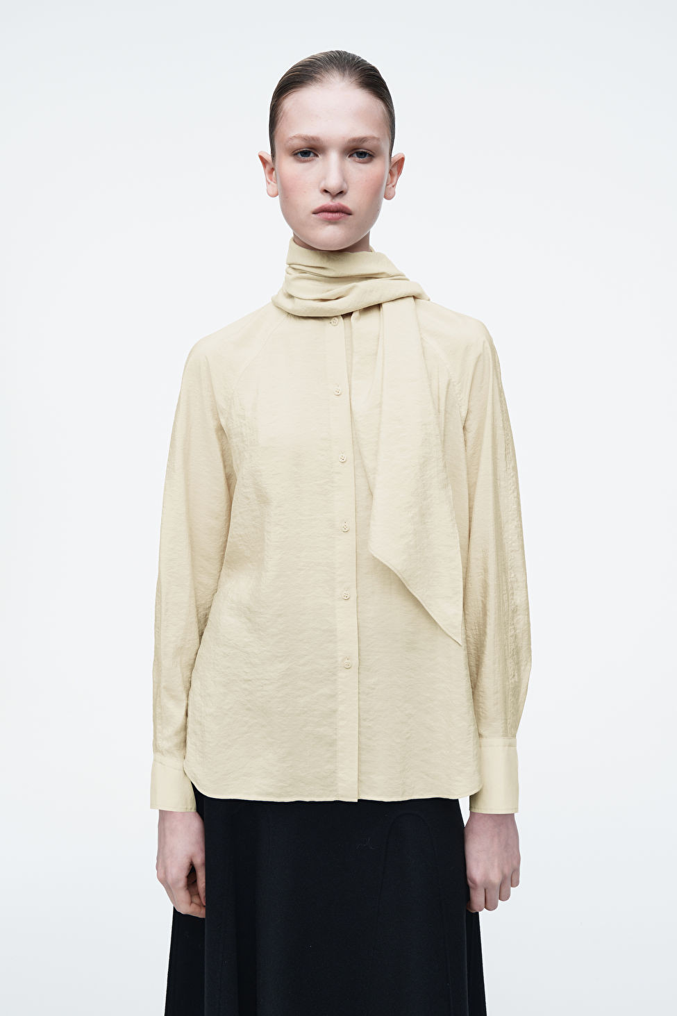SCARF-DETAIL SILK BLOUSE | COS (EU)
