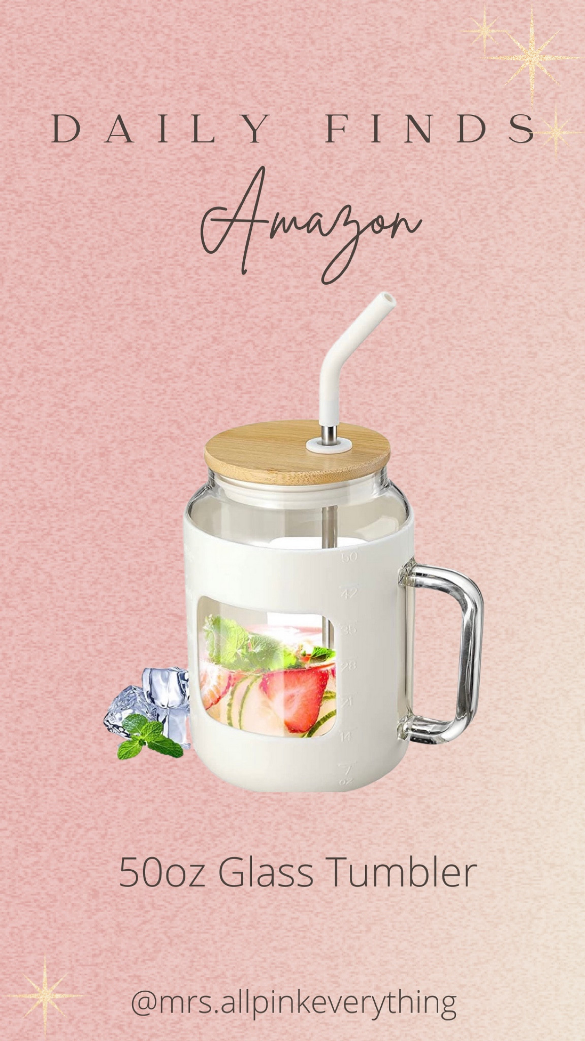 Daily finds 
Amazon 
50oz glass tumbler 

#LTKstyletip #LTKFind #LTKSeasonal